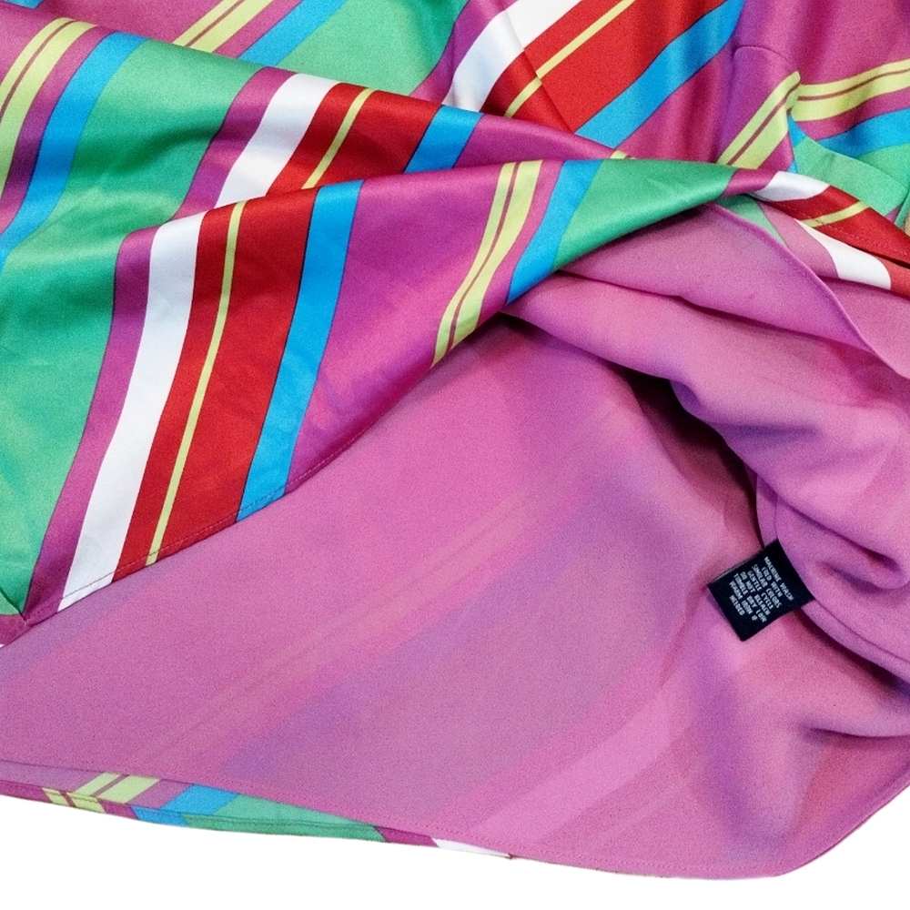 Chaps Ralph Lauren Striped Satin Necktie Halter Top - Picture 6 of 7